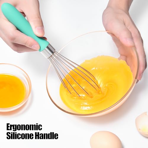 18 8 Stainless Steel Balloon Whisk for Cooking (S / Aqua Sky)
