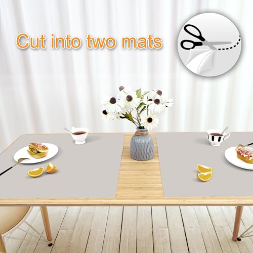 Silicone Mats for Kitchen Counter 47"x23.6"x0.08” (Light Gray / 47"L x 23.6"W)