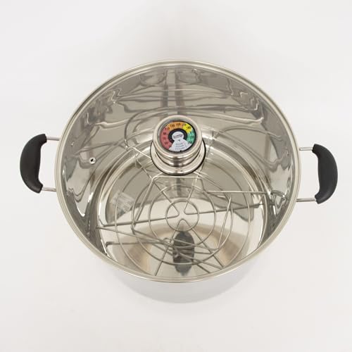 21.5 Quart Water Bath Canner with Pressure Gauge (Silver)