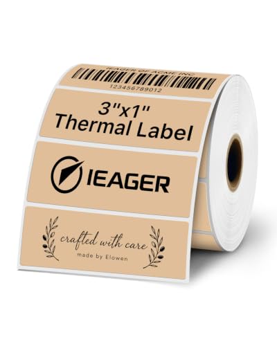 3x1 Inch Thermal Labels (3"x1" / Brown)