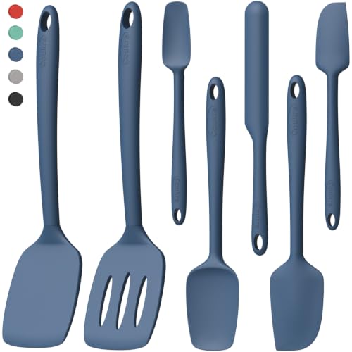 Silicone Spatula Set of 7 (PureDarkBlue)
