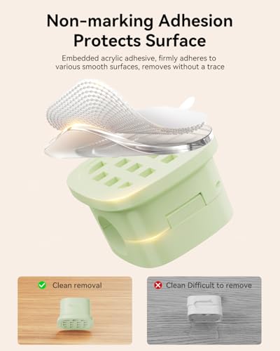 6‑Pack Magnetic 1s‑Lock Adhesive Cable Clips Cord Organizer
