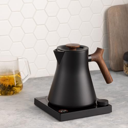 Corvo EKG Pro Studio Gooseneck Electric Kettle (Matte Black with Walnut Handle / Corvo EKG Pro Studio)