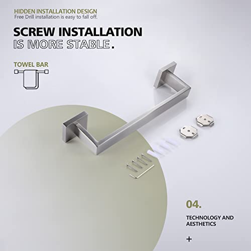 12 Inch Single Towel Bar (Brushed Steel / 12-Inch)