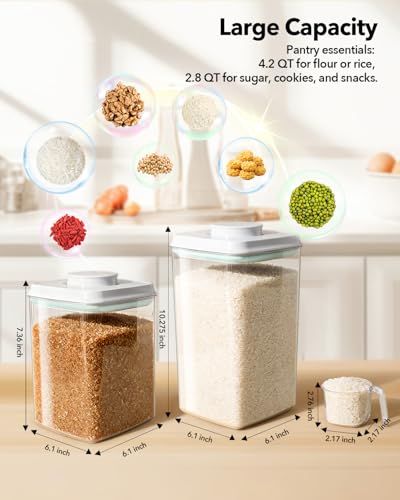 Food Storage Container Sets (4L*4 + 2.65L*2)