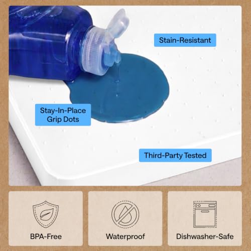 Waterproof Silicone Under Sink Mat (White / 28"w X 22"l)