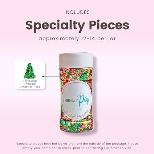 Twinkling Trees Sprinkle Mix (Red, Pink, Green, Lime, Purple)