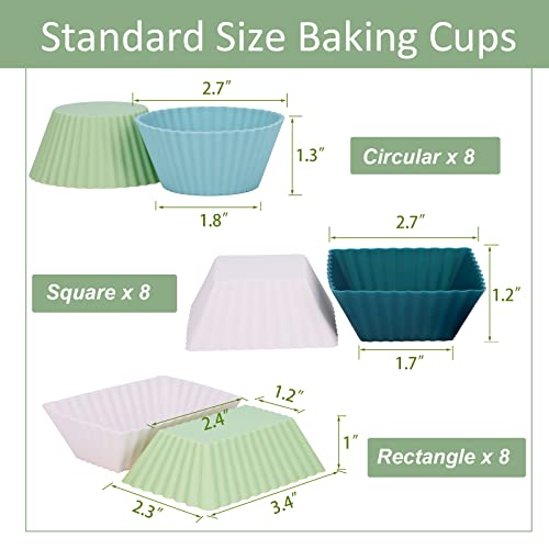 24Pack Silicone Muffin Cups (Neutral Colors / Regular Size)