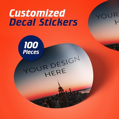 100 Custom Vinyl Stickers (100 Count)