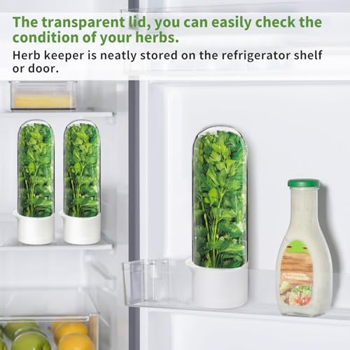 Herb Keeper for Refrigerator (4PCS)