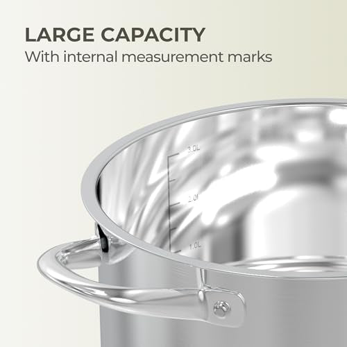 6 QT Stainless Steel Stock Pot with Lid