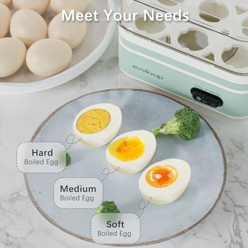 Rapid Egg Cooker Electric 6 Eggs Capacity (light green)