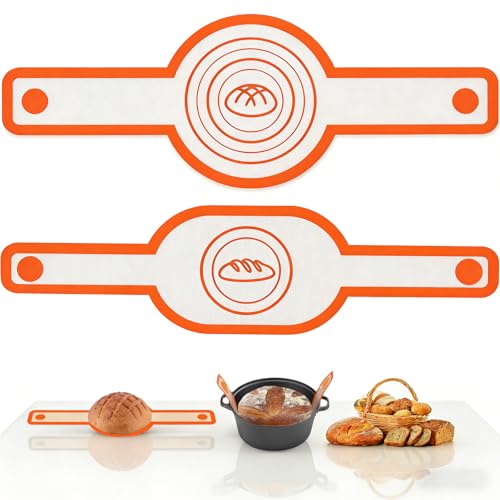 Silicone Bread Sling Oval and Round for Dutch Oven (Orange)