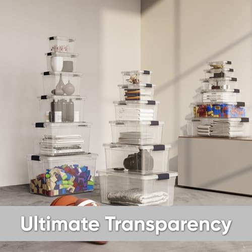 7.4 Quart Clear Plastic Storage Bin with Lid (7.4 Quart)