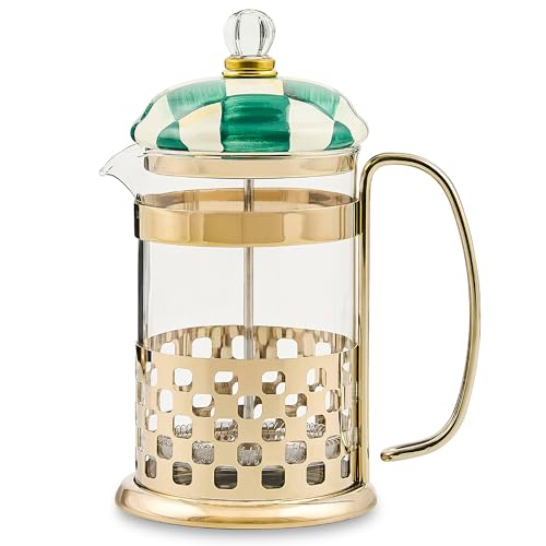 Coffee French Press (Emerald Check)