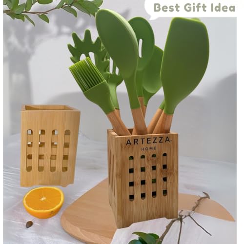 Green Silicone Kitchen Utensil Set (Green)