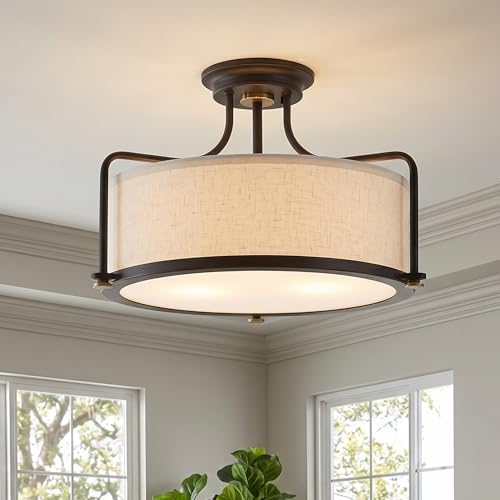 Rigel Semi Flush Mount Ceiling Light Fixture (Western Bronze)