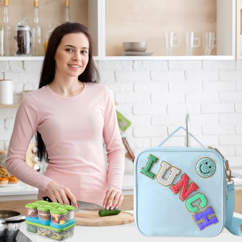 Insulated Lunch Bag With Adjustable Shoulder Strap (Blue)