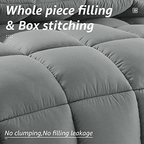 All Season King Size Bed Comforter (Light Grey / King（90*102）)