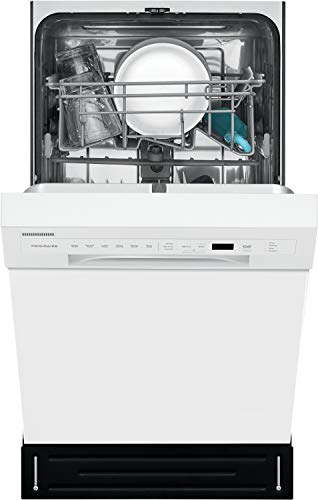 18 in. ADA Compact Front Control Dishwasher in White with Dual Spray Arms (White / Dishwasher Only)