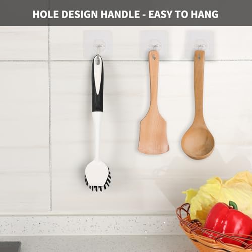 Dish Brush with Handle (Black)