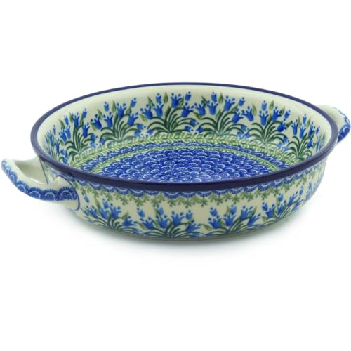 Round Baker with Handles 10 (Feathery Bluebells)