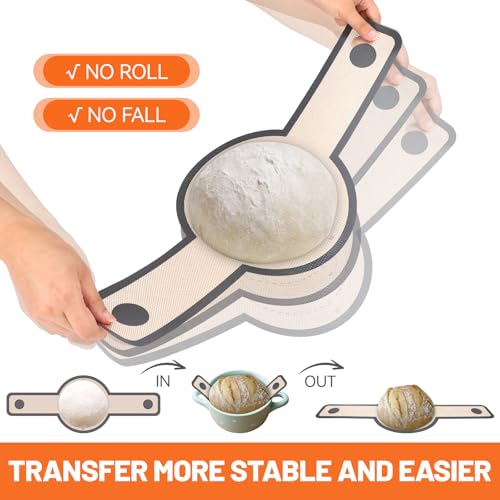 2 Pcs Silicone Bread Sling for Dutch Oven (2pcs: Grey Round)