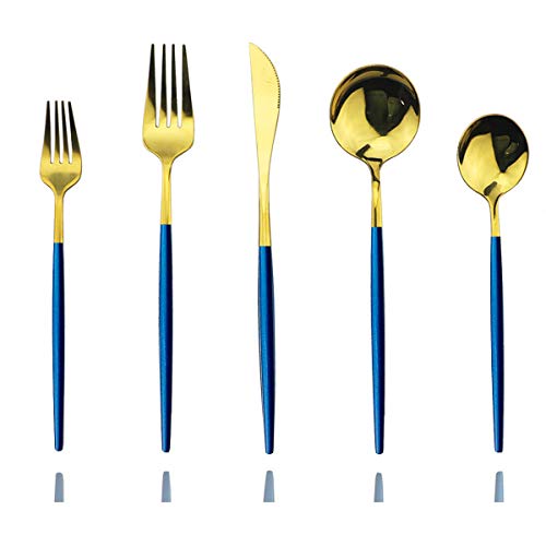 Blue Gold Silverware Set (Service for 6 / Blue Gold)