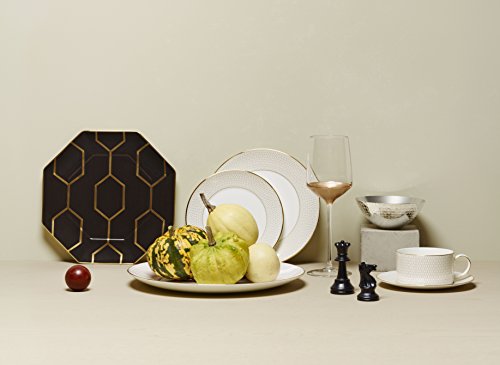 Gio Gold Accent Plate (ACCENT PLATE OCTAGONAL 9.1" CHARCOAL)