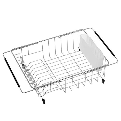 Expandable Multifunctional Dish Drying Rack (White)