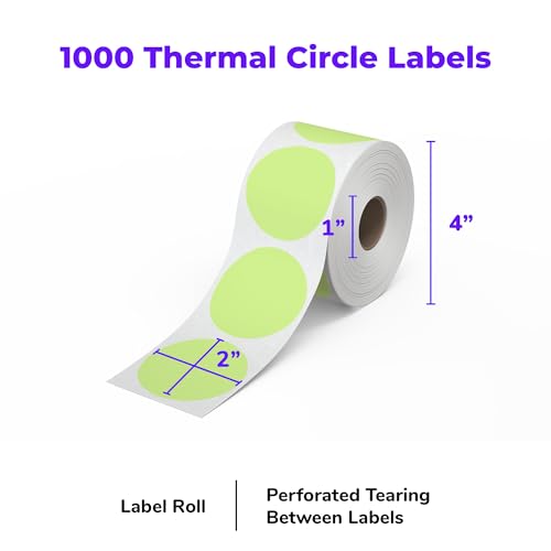 2 Inch Circle Thermal Labels (1000 Count)
