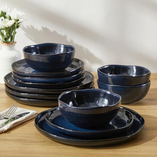 Stoneware Dinnerware Sets for 4 (Starry Blue / Set (12pcs))