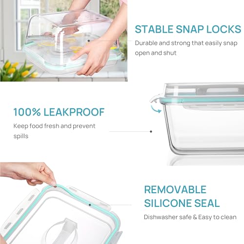 Extra Large Glass Food Storage Containers (1pack 220oz)