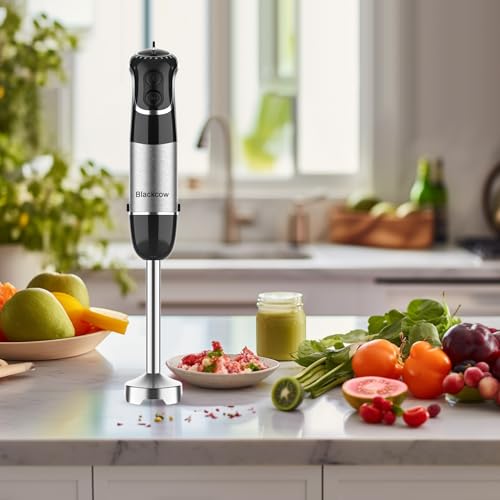 Corded Immersion Blender Handheld for Kitchen (Single / Black)
