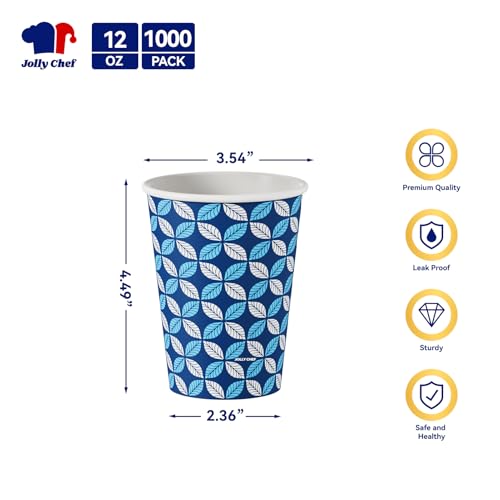 12 oz 1000 Pack Disposable Coffee Cups (12oz-1000)
