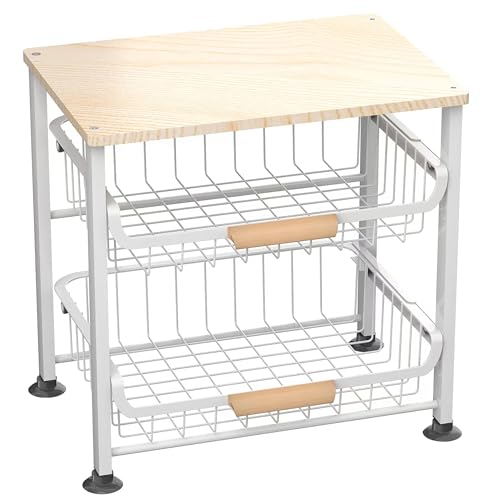 3 Layer Kitchen Fruit Storage Basket Snack Rack (White 3-layer Rack)