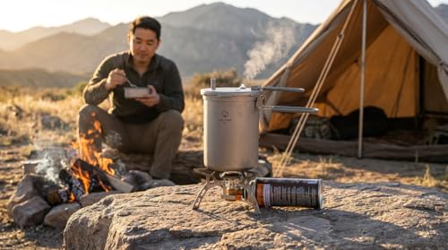 Titanium Pressure Cooker Pot 1800ml Camping PFAS