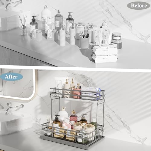 1 Pack Under Sink Organizers and Storage (Grey / 1 Pack)