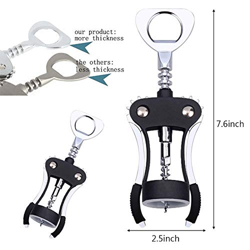 Wine Opener Multifunctional Wing Corkscrew Wine Bottle Opener for all Cork Stoppered and Beer Cap Bottles