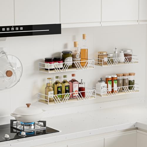 Floating Shelves for Wall Set of 4 (White)