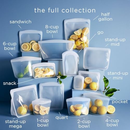 Reusable Half Gallon Silicone Food Storage Bag (Clear)