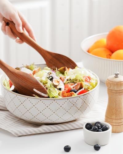 Large Serving Bowls (Embossed Stripes / 9.5")