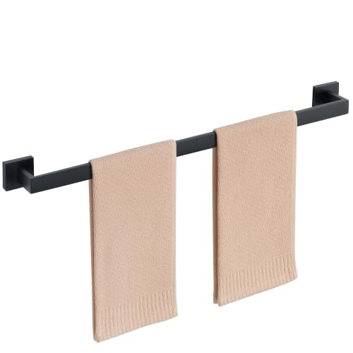 28 Inch Towel Bar for Bathroom Wall Mounted (Single 28 Inch(Assemble) / Matte Black)