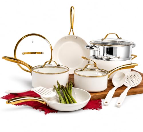 15 Pc Ceramic Cookware Set (Gray / 15 Pc Set)