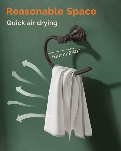 Towel Ring Wall Mount for Bathroom (Oil Rubbed Bronze)