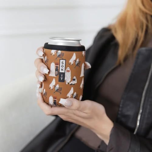 CanSok Sleeve for Beer & Soda Insulated Neoprene Cover (Material Ghoul / 12oz Can Sleeve)
