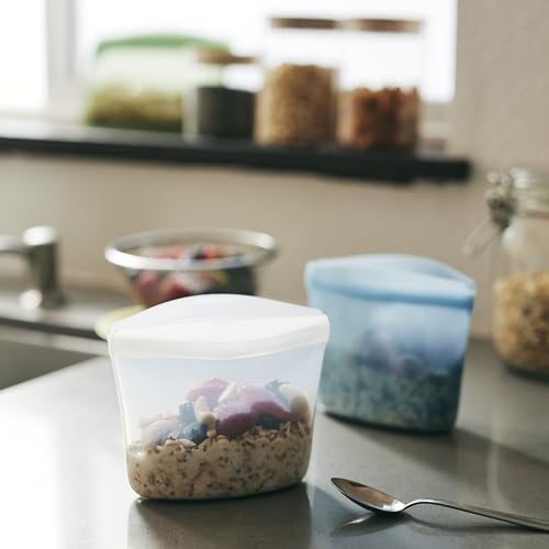 Premium Reusable Silicone Food Storage Bowl (Clear / 1-Cup)