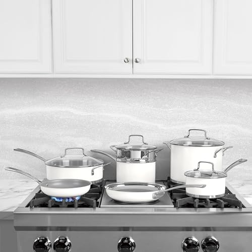 Matte White Stainless Steel 11 Piece Set (White)