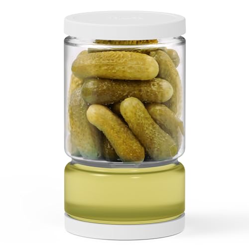 Glass Pickle Container with Strainer (White / 45oz*1pc)