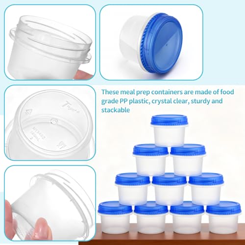 24 Pack Freezer Containers with Screw On Lids (6oz-24pack)